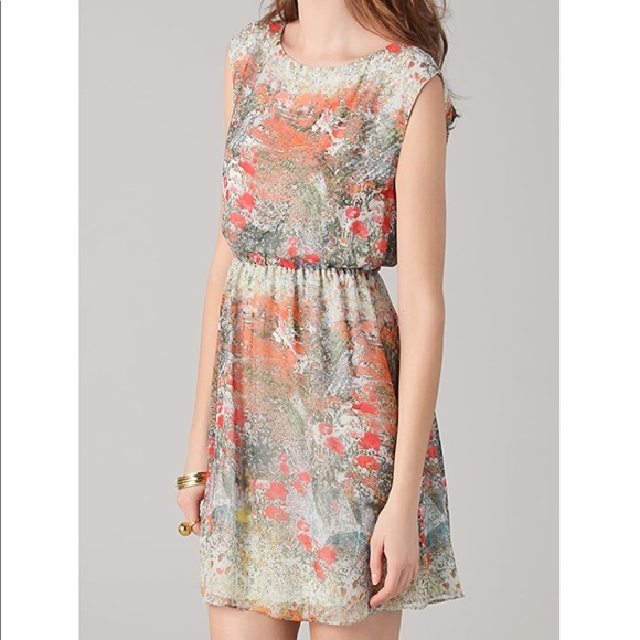 Alice + Olivia Sleeveless Blouson Silk Dress - L - Picture 3 of 4